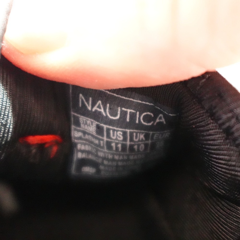 Nautica Shoes Kids 11 Black Red Lace Up Athletic Sneakers NWT - Picture 8 of 9